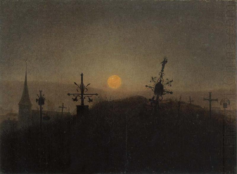 Cemetery in the Moonlight, Carl Gustav Carus